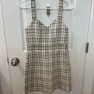 Alice + Olivia Black and White Sleeveless Sundress